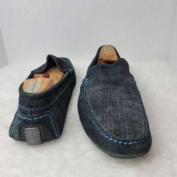 To Boot New York Men's Driving Loafer Blue Raffia  Leather Shoes Size 10 Stampe - Picture 7 of 10
